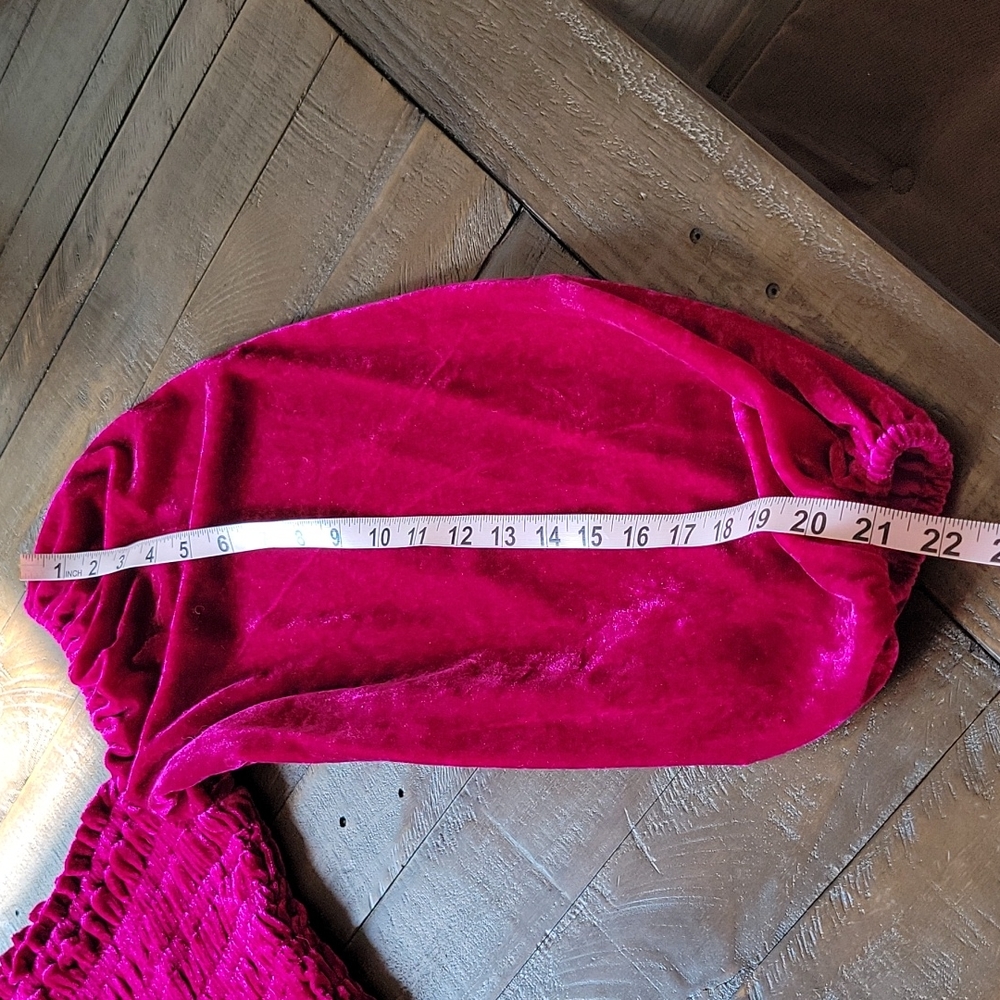 Smocked Velvet Balloon Sleeve Top - Picture 5 of 10